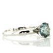 Diamond Solitaire Wedding Ring Blue Round 1.63 Carat SI1 14K White Gold