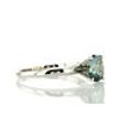 Diamond Solitaire Wedding Ring Blue Round 1.63 Carat SI1 14K White Gold