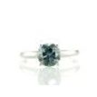 Diamond Solitaire Wedding Ring Blue Round 1.63 Carat SI1 14K White Gold