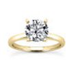 Round Diamond Solitaire Stackable Ring H VS2 14K Yellow Gold 1.60 Carat