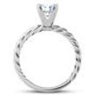 Round Diamond Solitaire Wedding Ring H VS2 Treated 14K White Gold 1.60 Carat