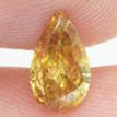 Pear Shape Diamond Natural Fancy Orange 0.60 Carat SI1