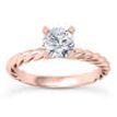 1.51 Carat Round Diamond Classic Solitaire Ring Real G SI1 Treated 14K Rose Gold
