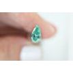 Pear Shape Diamond Solitaire Ring Fancy Green 14K Yellow Gold SI1 1.24 Carat 