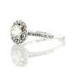 Round Diamond Halo Engagement Ring 14k White Gold Treated 1.20 TCW