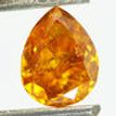 Pear Diamond Fancy Orange Color 0.72 Carat 