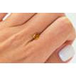 Pear Diamond Fancy Orange Color 0.72 Carat 