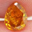 Pear Diamond Fancy Orange Color 0.72 Carat 