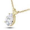 Diamond Solitaire Pendant Brown Pear 14K Yellow Gold 0.72 Carat IGI Certificate