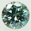 Round Blue Diamond Engagement Ring 14K Yellow Gold VS2 1.14 Carat