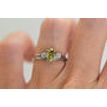 Three-Stone Diamond Engagement Ring Fancy Brown Oval 14K White Gold 1.17 TCW