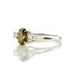 Three-Stone Diamond Engagement Ring Fancy Brown Oval 14K White Gold 1.17 TCW