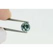 Blue Round Diamond Engagement Ring 14K White Gold VS2 1.14 Carat