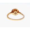 Rose Gold Halo Diamond Engagement Ring Round Fancy Brown 1.12 TCW