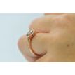 Rose Gold Halo Diamond Engagement Ring Round Fancy Brown 1.12 TCW