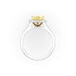 Diamond Halo Engagement Ring Yellow Heart 14K White Gold 1.38 TCW