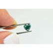 Blue Heart Diamond Solitaire Pendant Natural Treated 14K White Gold 0.76 Carat