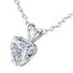 Blue Heart Diamond Solitaire Pendant Natural Treated 14K White Gold 0.76 Carat