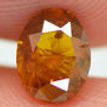 Oval Fancy Orange Diamond 0.80 Carat SI2