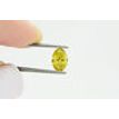 Diamond Solitaire Pendant Necklace Yellow Oval 14K White Gold 1 Carat