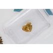 Heart Diamond Solitaire Pendant Brown 14K White Gold 1 Carat