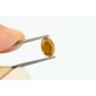 Fancy Orange Diamond Solitaire Pendant Oval 14K White Gold 1 Ct
