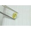 Diamond Solitaire Pendant Natural Yellow Oval Treated 14K White Gold 1 Carat