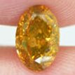 Oval Diamond Natural Orange Color 1.04 Carat VS2