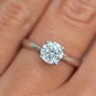 Diamond Solitaire Engagement Ring 1 Carat Round F/VS2 14k White Gold