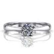 Diamond Solitaire Engagement Ring 1 Carat Round F/VS2 14k White Gold