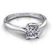 Diamond Solitaire Engagement Ring 1 Carat Round F/VS2 14k White Gold