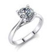 Diamond Solitaire Engagement Ring 1 Carat Round F/VS2 14k White Gold
