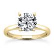 Diamond Classic Engagement Ring Round E VS2 Treated 14K Yellow Gold 0.92 Carat
