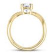 Yellow Gold Engagement Ring Round Shape Diamond Natural E VS2 Treated 0.92 Carat