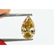 Pear Shape Diamond Engagement Ring Brown Color 14K White Gold 1 CT GIA
