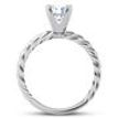 Yellow Diamond Engagement Ring Round 14K White Gold SI1 1.08 Carat