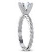 Yellow Diamond Engagement Ring Round 14K White Gold SI1 1.08 Carat