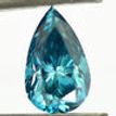 Diamond Wedding Ring Fancy Blue Pear Shape 14K White Gold SI2 0.98 Carat