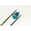 Pear Shape Diamond Wedding Ring Blue Treated 14K Yellow Gold IGI Cert 0.98 Carat