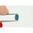 Oval Shape Diamond Solitaire Ring Blue Color Treated 14K White Gold VS2 1.00 ct