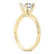 Yellow Diamond Engagement Ring Oval Cut Treated Solid 14K Gold VVS2 1.00 Carat