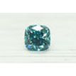 Blue Cushion Diamond Solitaire Ring 14K White Gold 1 Carat