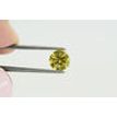Round Diamond Engagement Ring Solid 14K Gold Fancy Yellow VS 1.02 Carat