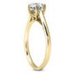 Round Diamond Engagement Ring Solid 14K Gold Fancy Yellow VS 1.02 Carat