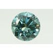 Diamond Split Shank Ring Natural Round Blue Treated 14K White Gold VS2 1 Carat