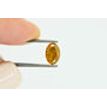 Orange Diamond Engagement Ring Oval Shape Treated 14K White Gold VS2 1 Carat