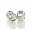 Black Diamond Stud Earrings Round 0.85 TCW Treated IGI Cert 14K White Gold