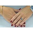 Fancy Black Diamond Ring Engagement Round Shape 5.52 TCW Treated 14K White Gold