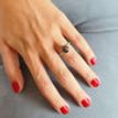 Black Diamond Alternative Engagement Ring With Accents 14K Yellow Gold Cushion Cut 3.68 TCW 