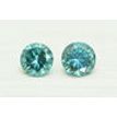 Green Round Diamond Matching Pair VS2-SI1 0.79 TCW